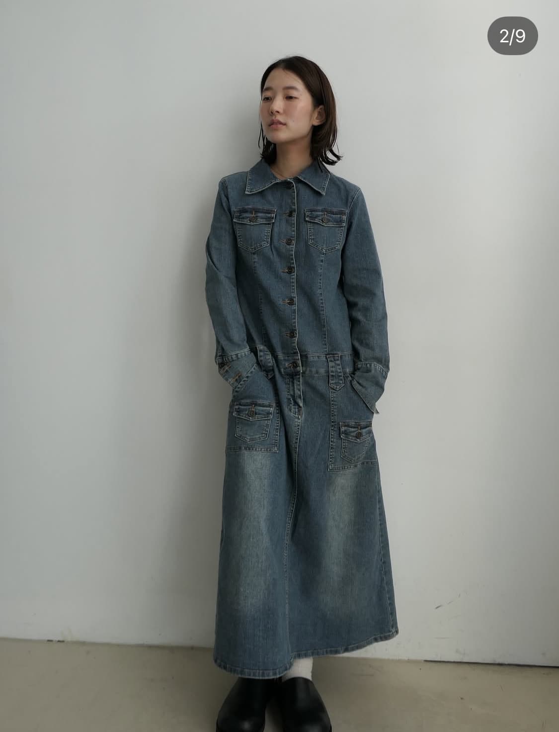 빈티지낙원 데님원피스 상품이미지1
