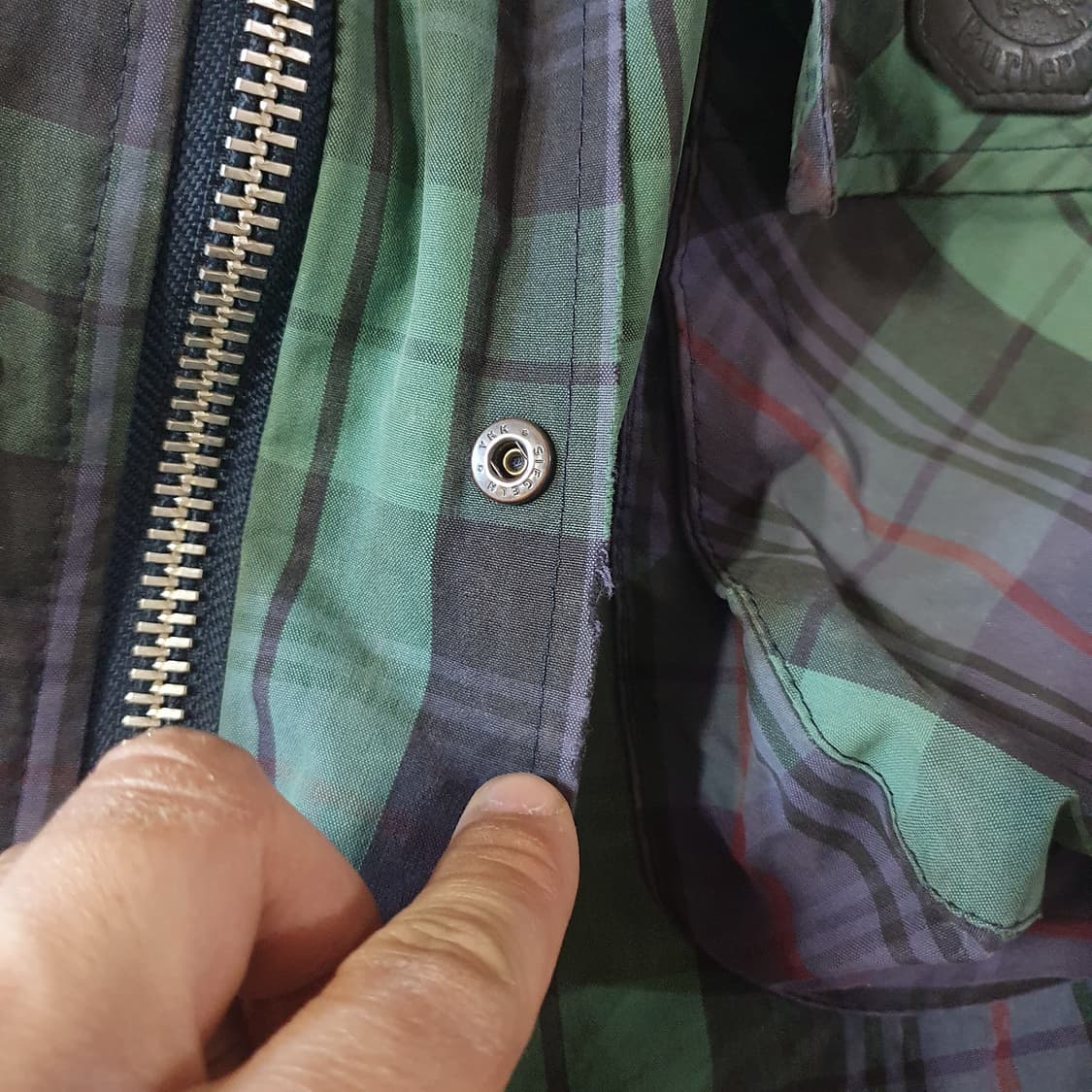 90s 버버리 타탄체크 블랙와치 헌팅 자켓 M 상품이미지8