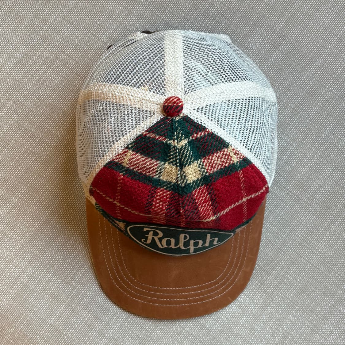 폴로 랄프로렌 레더 빌 플래드 트러커 캡 상품이미지2