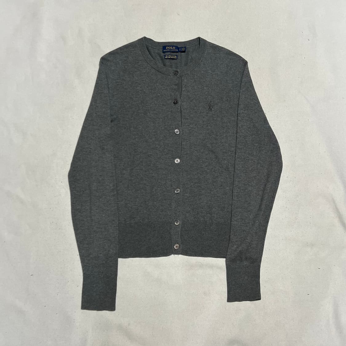 S 폴로랄프로렌 여성용 피마코튼 그레이 가디건 상품이미지2