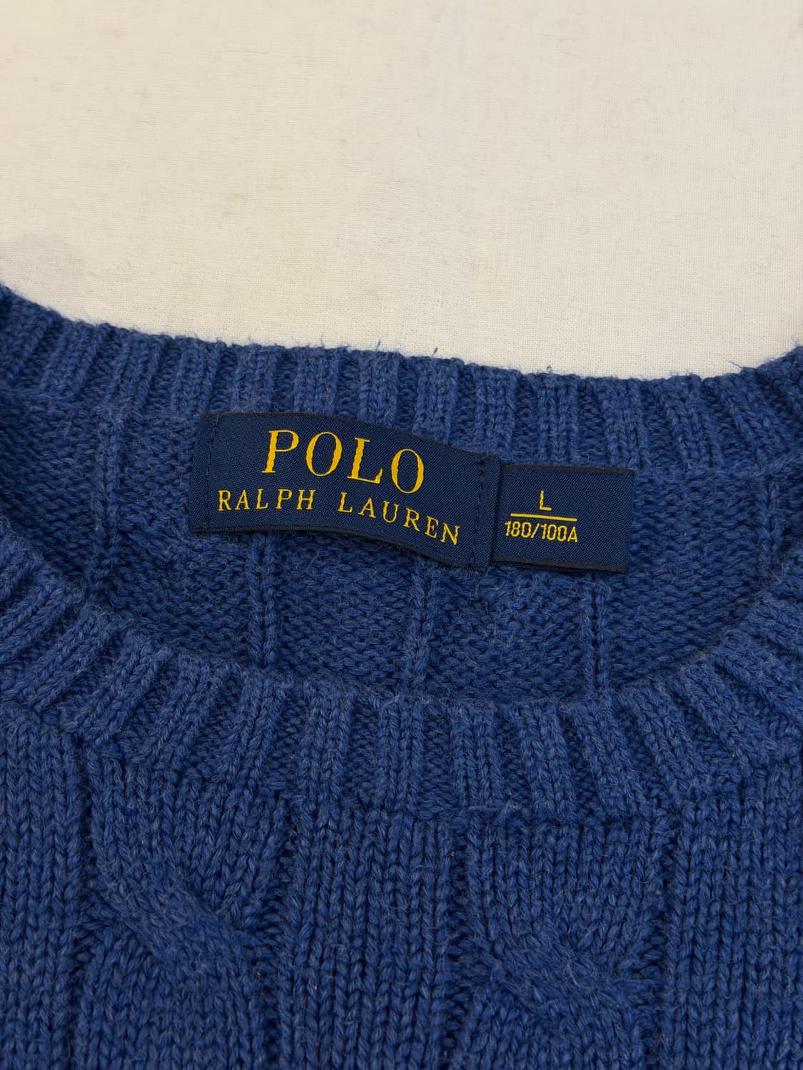 폴로 랄프로렌 꽈배기 케이블 니트 블루 상품이미지3