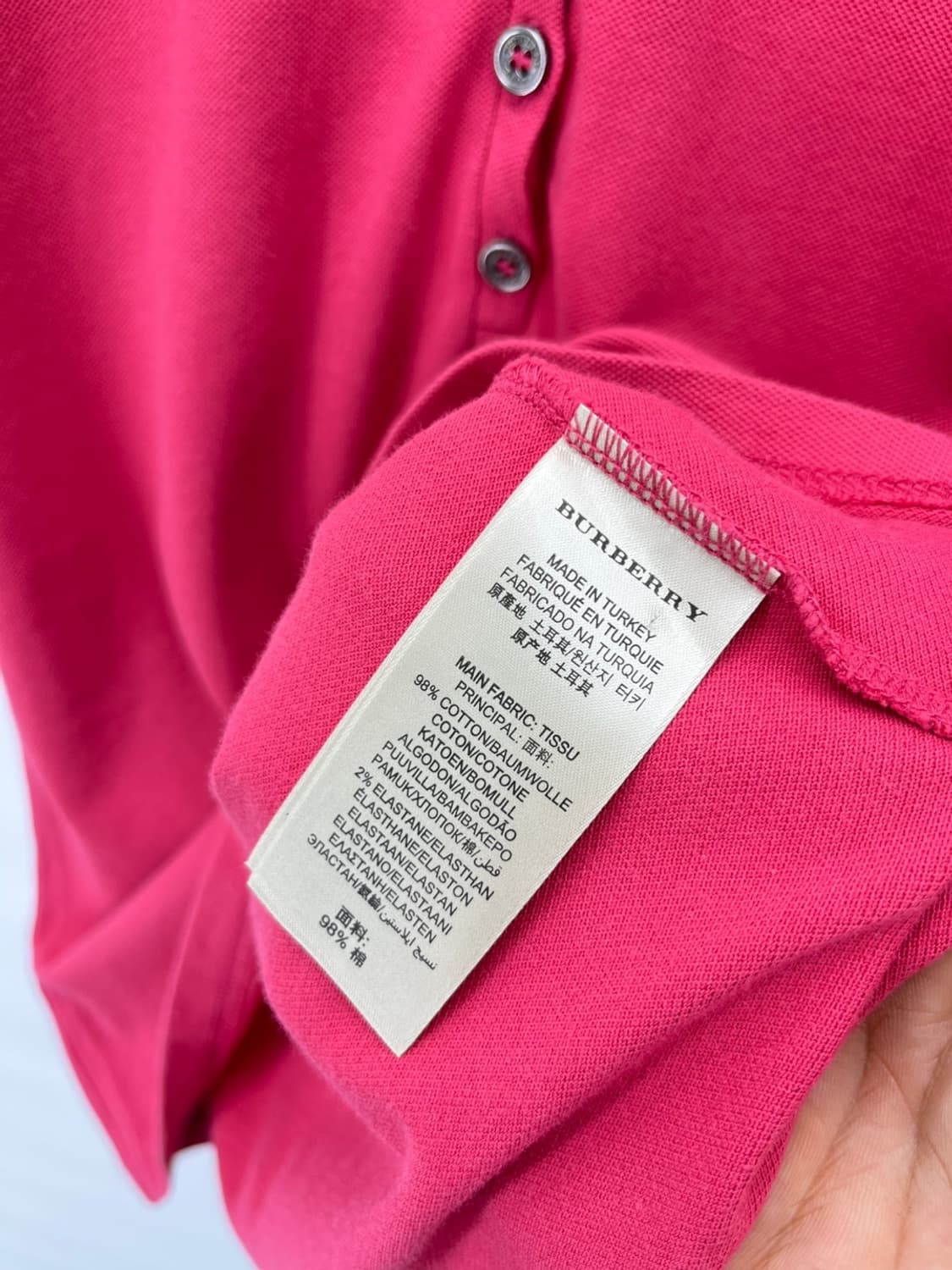[Burberry 버버리 브릿 슬림핏 체크라인 PK티셔츠 상품이미지7