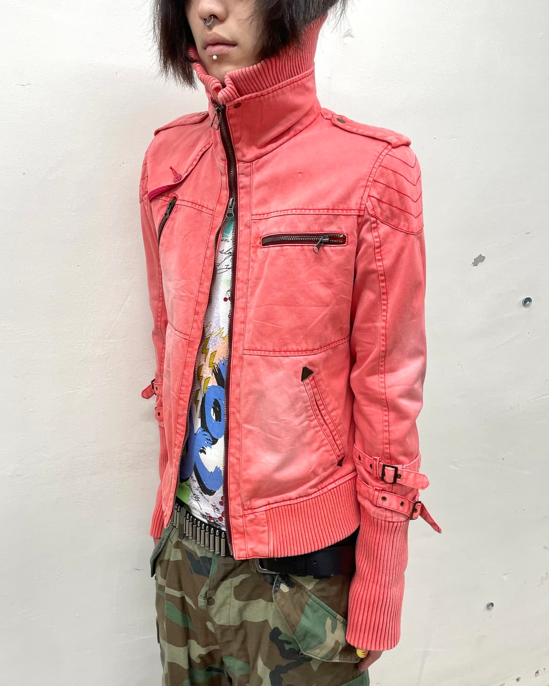 Pink Multi-Vicer Denim Jacket 상품이미지4
