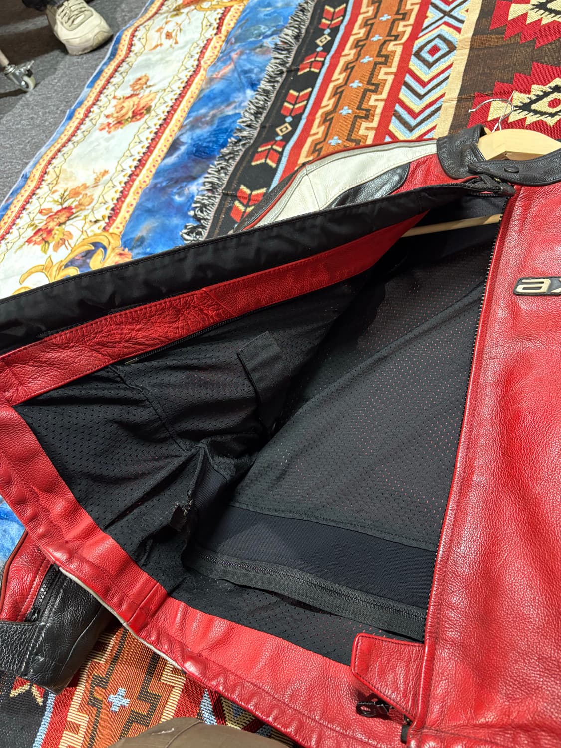 axo 빈티지 모터사이클 소가죽 레이싱 자켓 상품이미지7