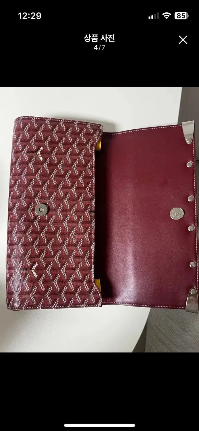 고야드 몬테카를로 PM 클러치 버건디 상품이미지4