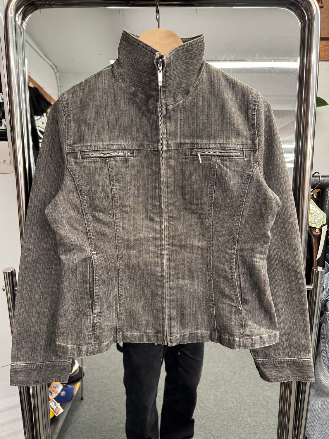 miss brolly 빈티지여성 흑청 데님자켓 상품이미지1