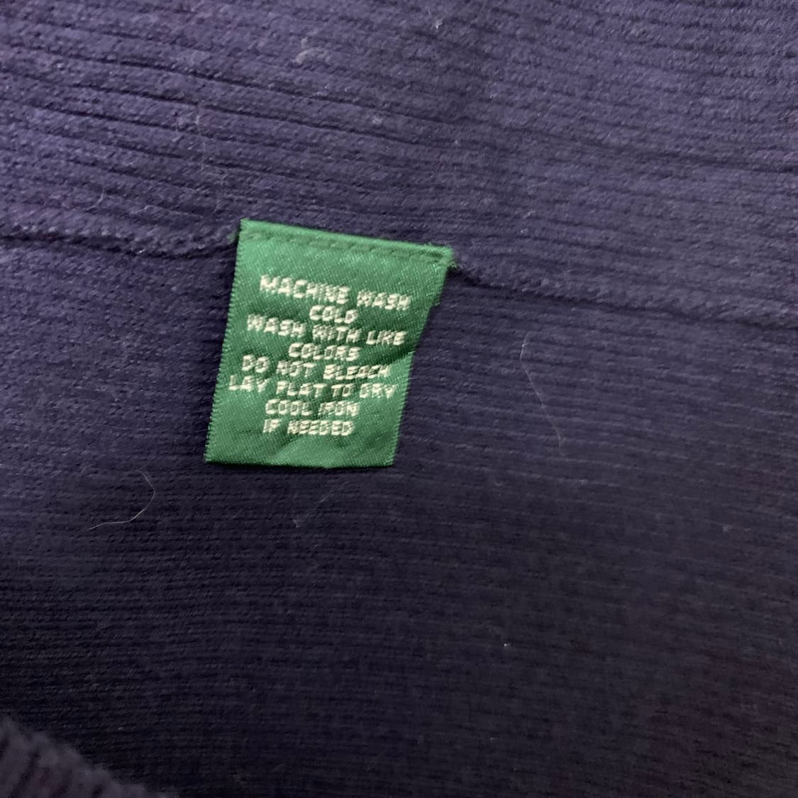 로렌랄프로렌 빈티지 네이비 7부 소매 세미 크롭 니트 폴로 여성 S 상품이미지4