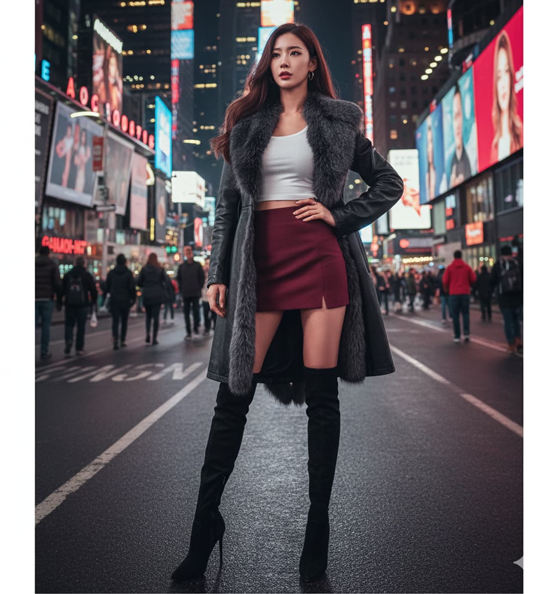 90s 슬림핏 하프 퍼코트 양가죽 44~55 상품이미지1