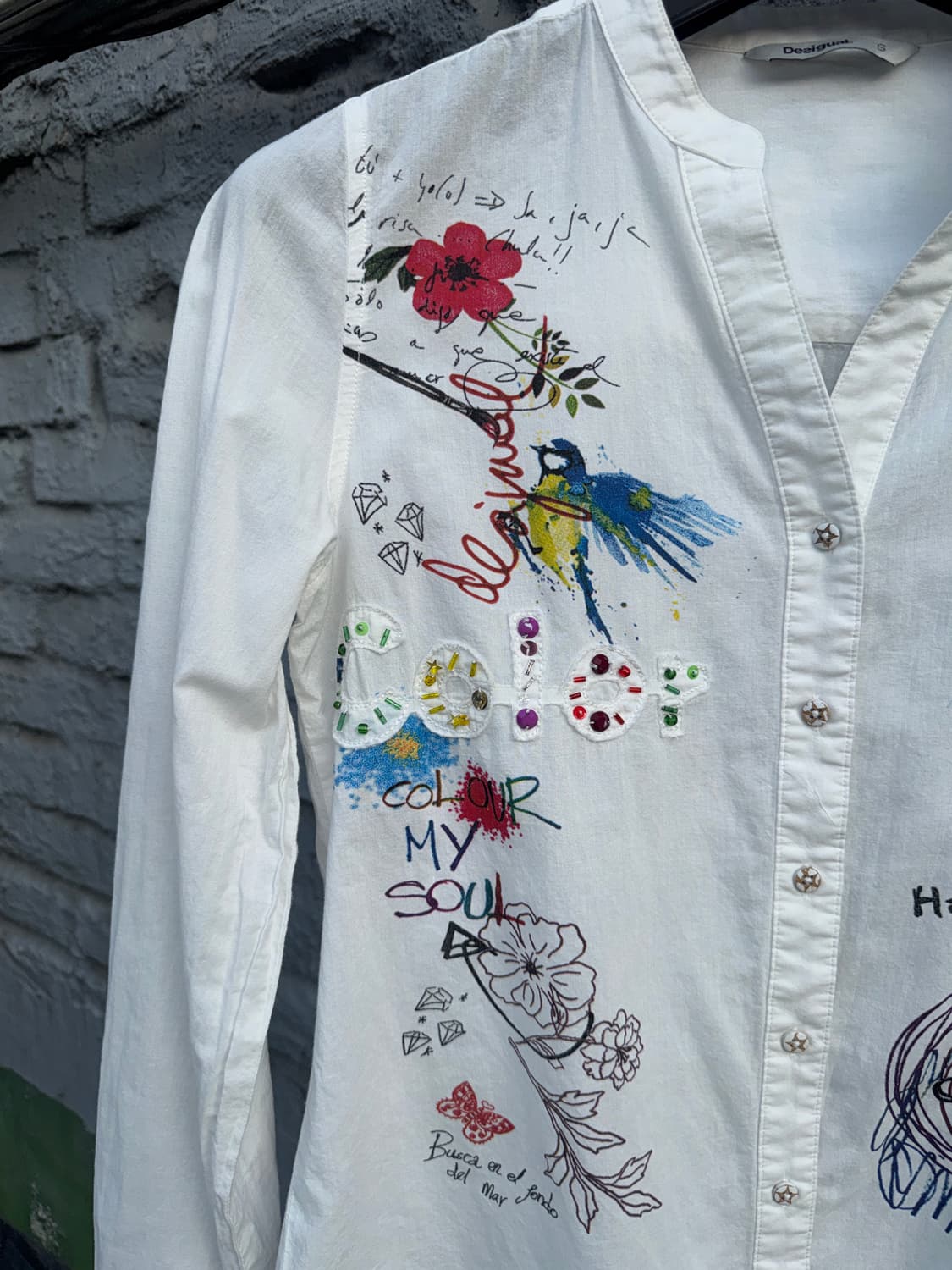 Desigual 데시구알 자수 비즈 셔츠 상품이미지3