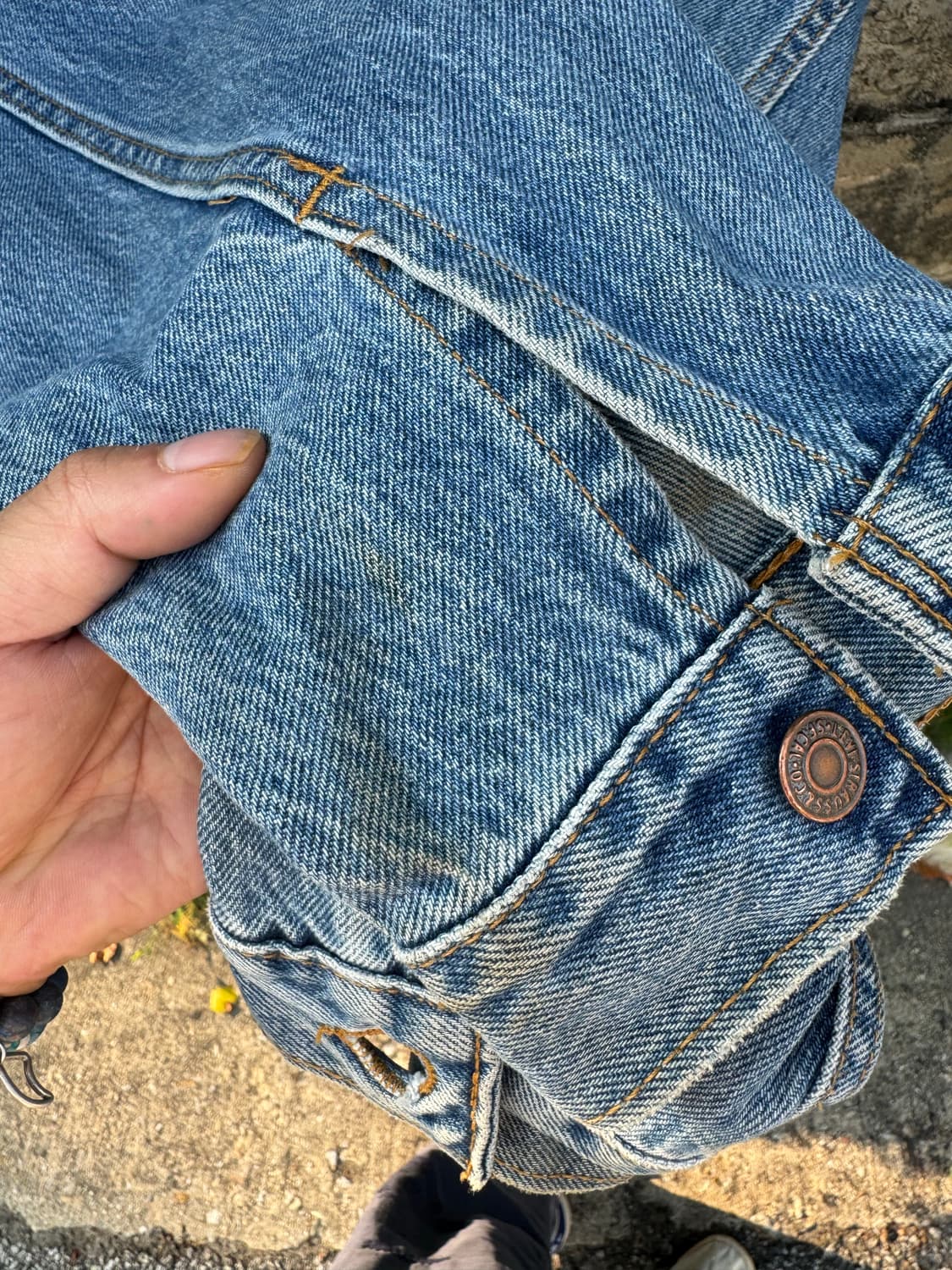 90s levis 리바이스 3rd usa made 데님 트러커 자켓 xl 상품이미지5