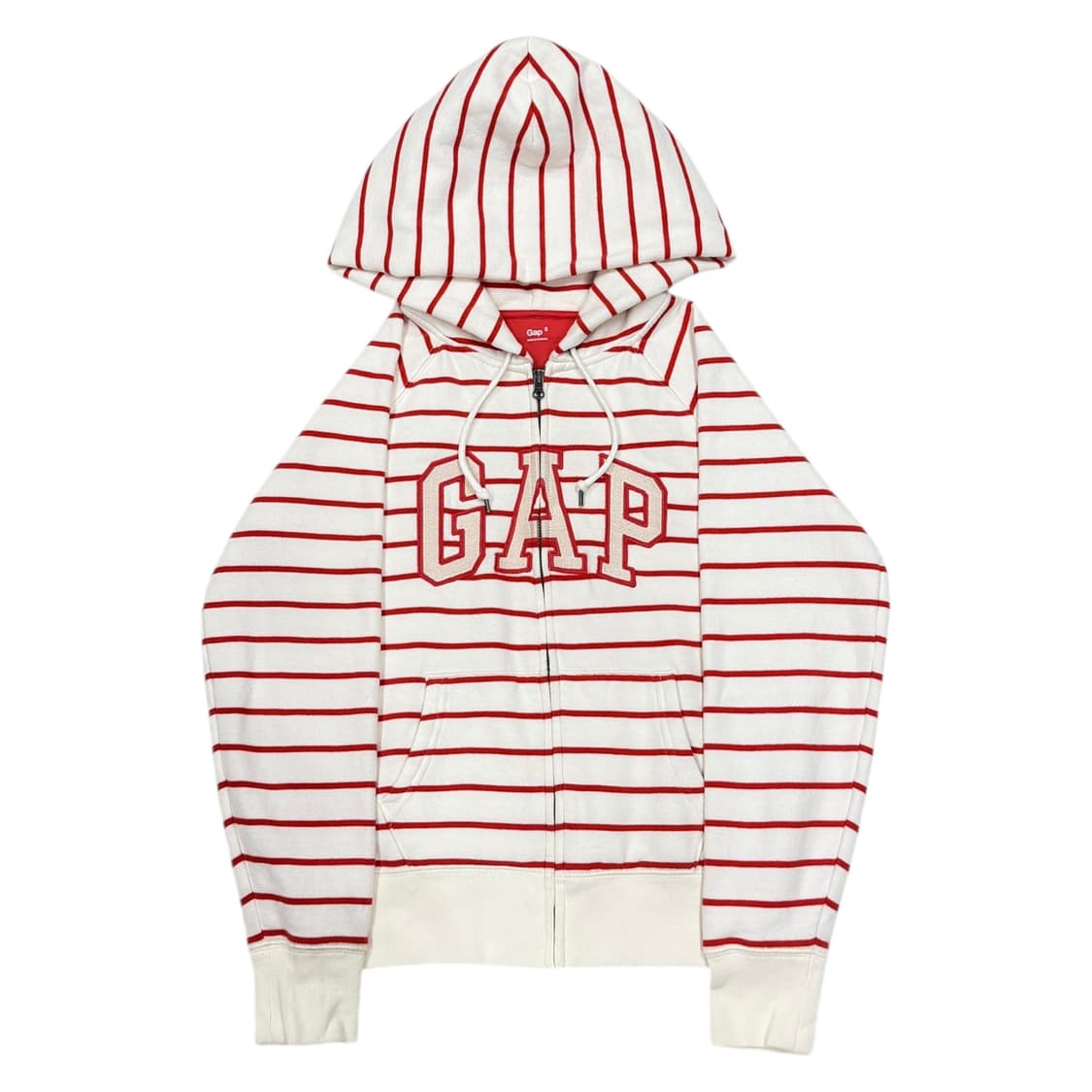 GAP 빈티지 모리걸 스펠로고 스트라이프 기모 후드집업 자켓 S 상품이미지1