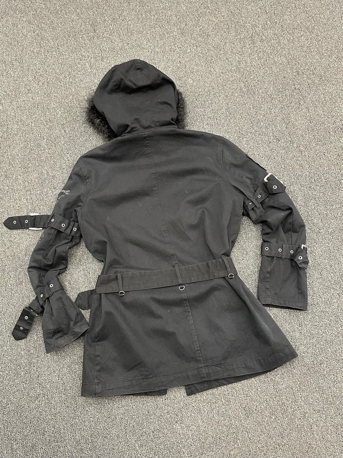 M)Mad Punks 빈티지 체인 퍼 후드 패딩 자켓 상품이미지4