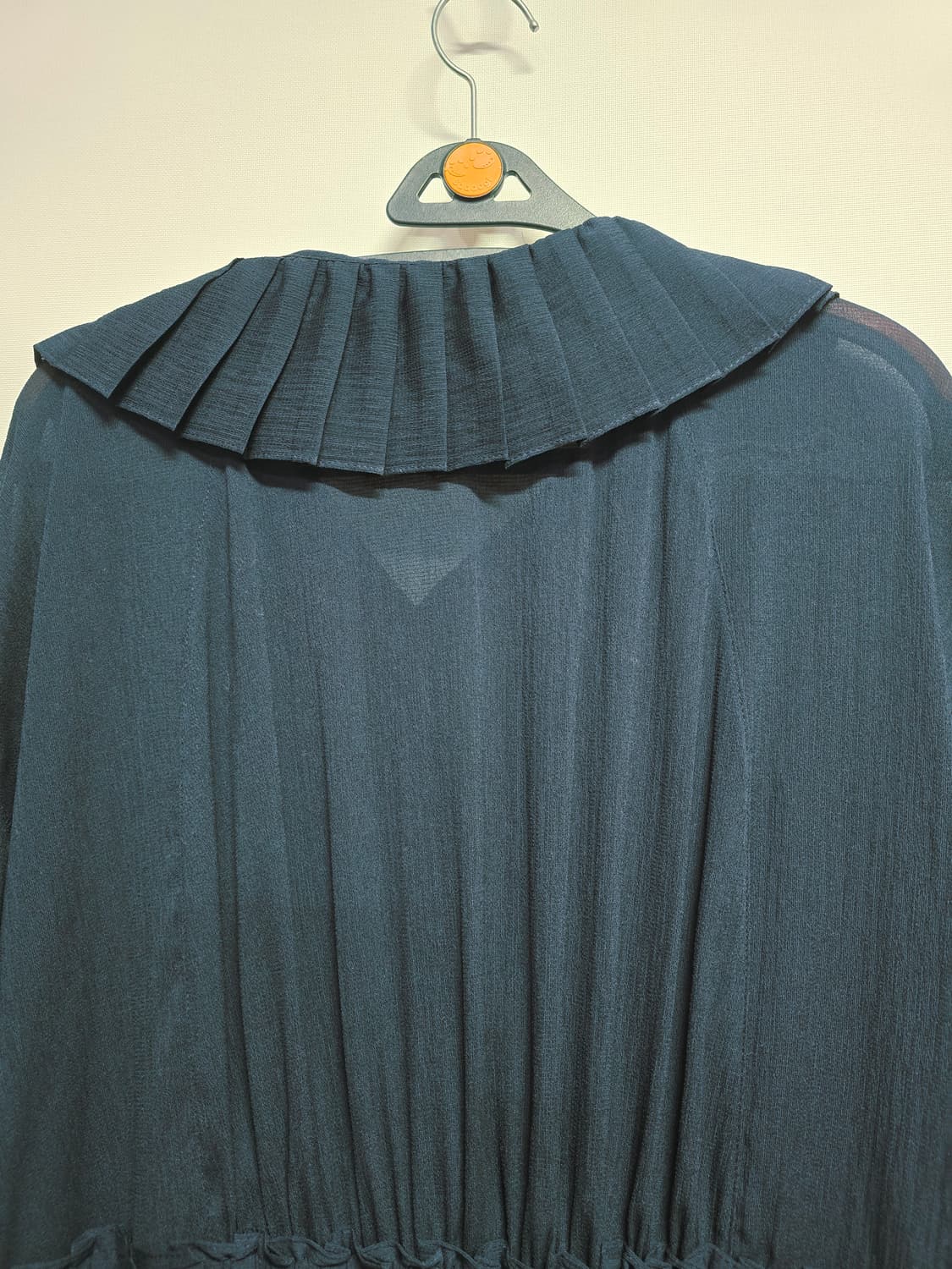 시스템 플리츠 롱원피스 프릴 카라 상품이미지6