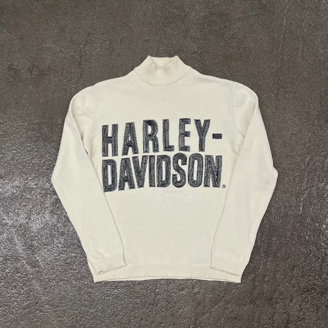 90s 할리데이비슨 빅로고 니트 (100) 상품이미지4