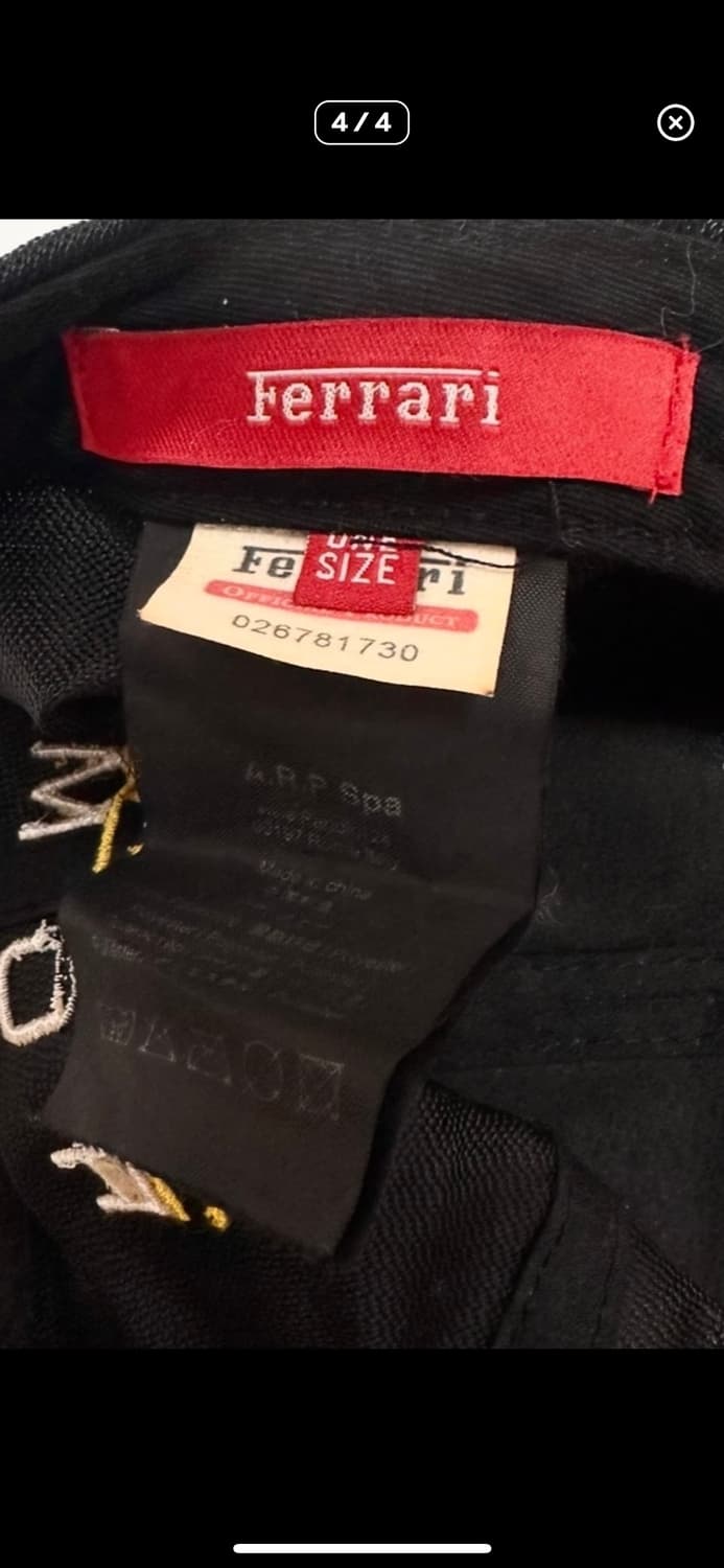 페라리 F1 레이싱 블랙 볼캡 상품이미지3