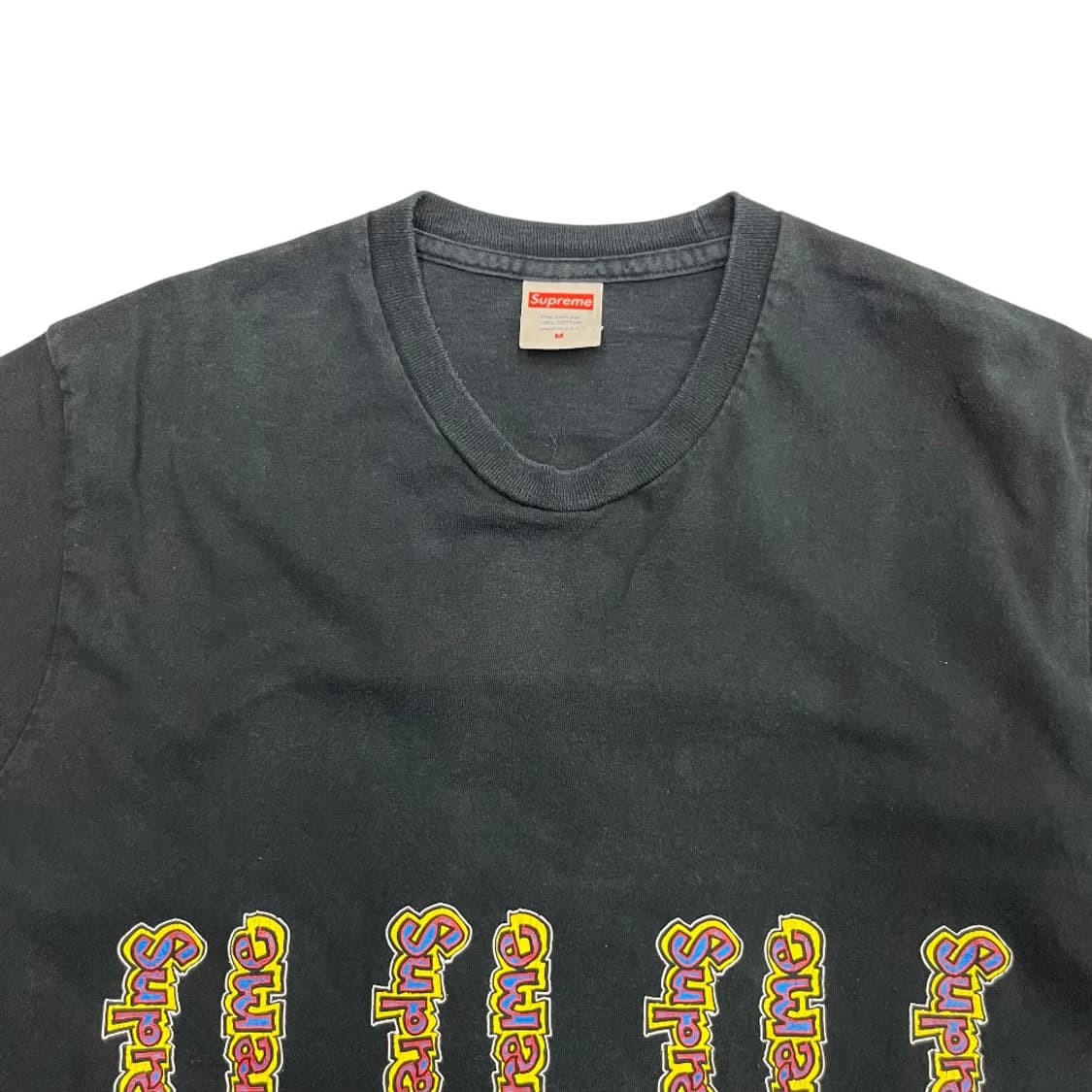 미제 슈프림 18 S/S 곤즈 로고 블랙 반팔 M 상품이미지4