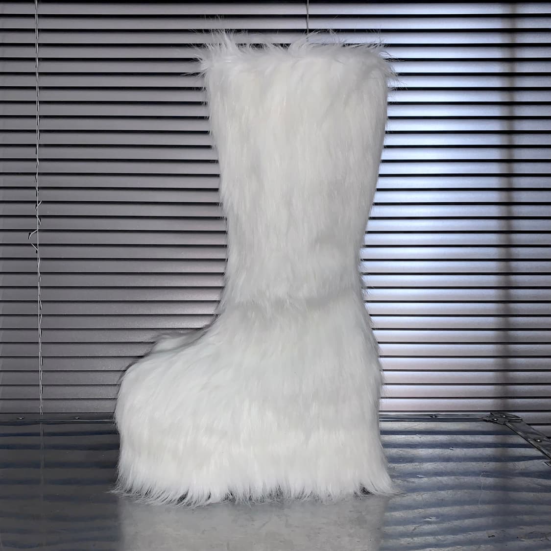 Ellie 플랫폼 화이트 털 스노우 부츠 상품이미지2