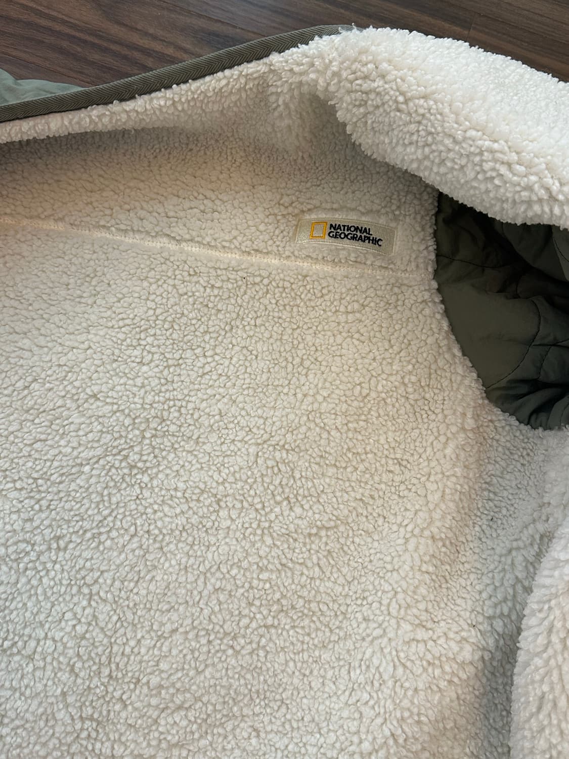 내셔널지오그래픽 양털 롱 리버시블 코트 L 상품이미지6