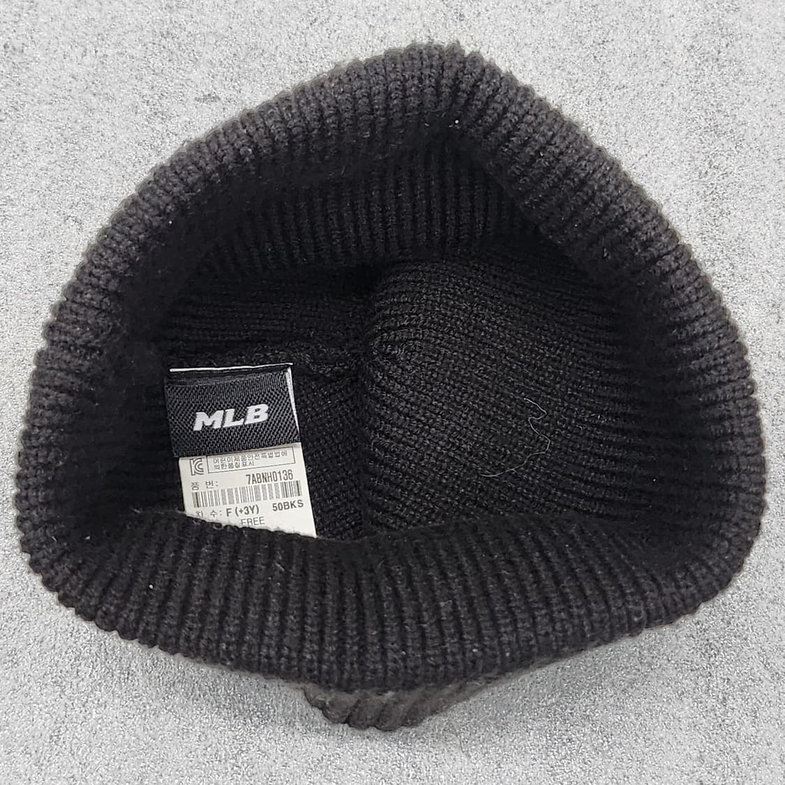 MLB 정품 블랙 비니 프리사이즈. 상품이미지4