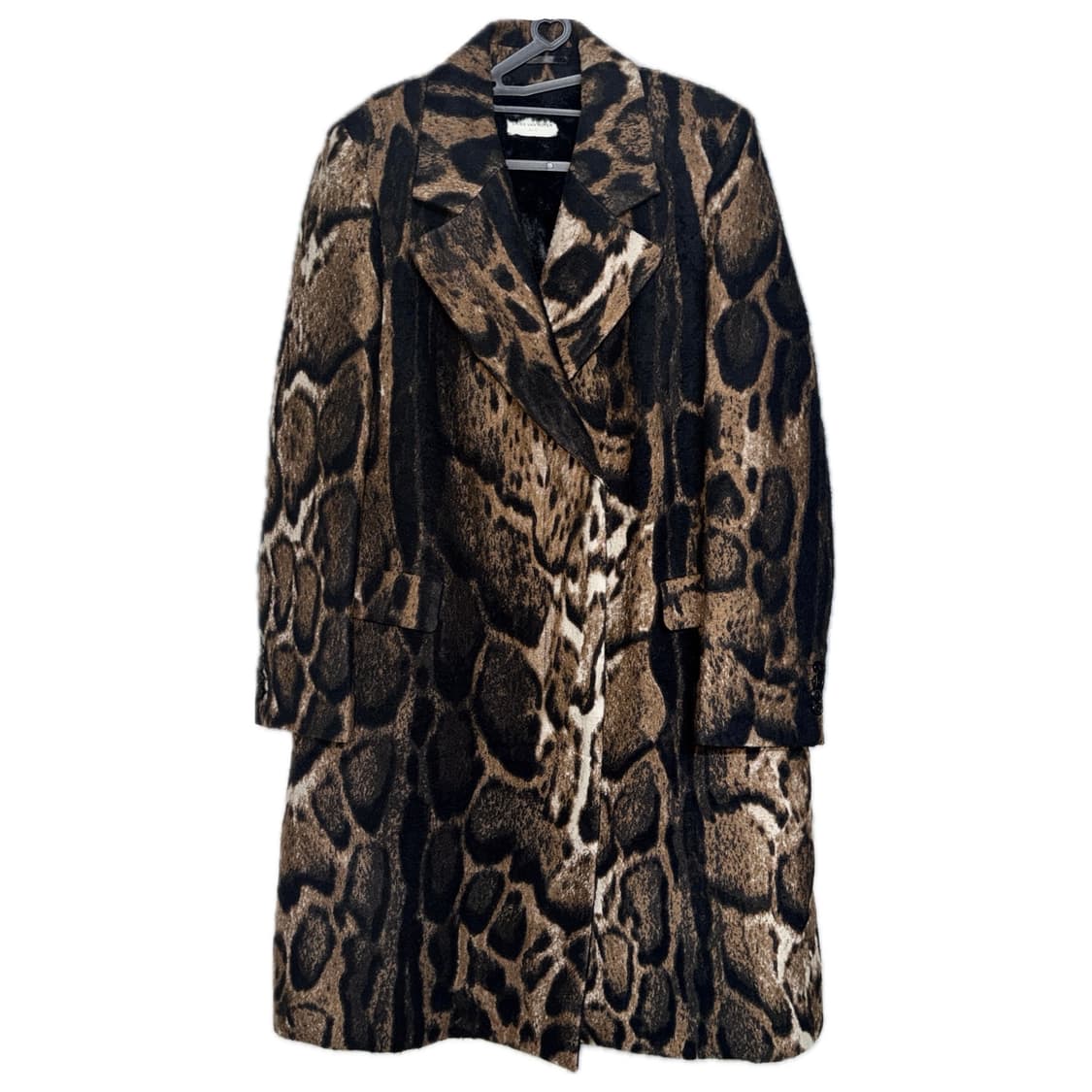 드리스반노튼 레오파드 자카드 퍼 오버사이즈 코트 상품이미지1