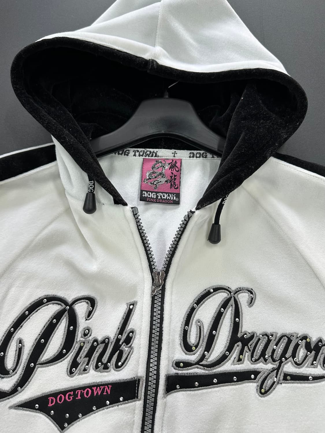 도그타운 핑크드래곤 벨루어 큐빅 트랙셋업 상품이미지10