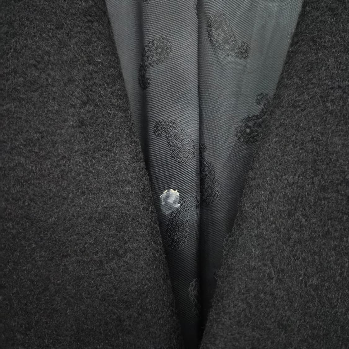 캐시미어 100%  블랙 더블 버튼 코트 남녀공용 M 상품이미지5