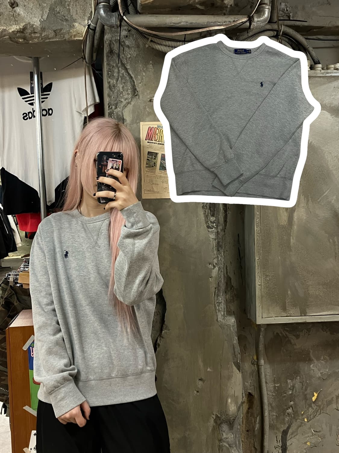 폴로 랄프로렌 맨투맨 그레이 M   #csz1427  상품이미지1