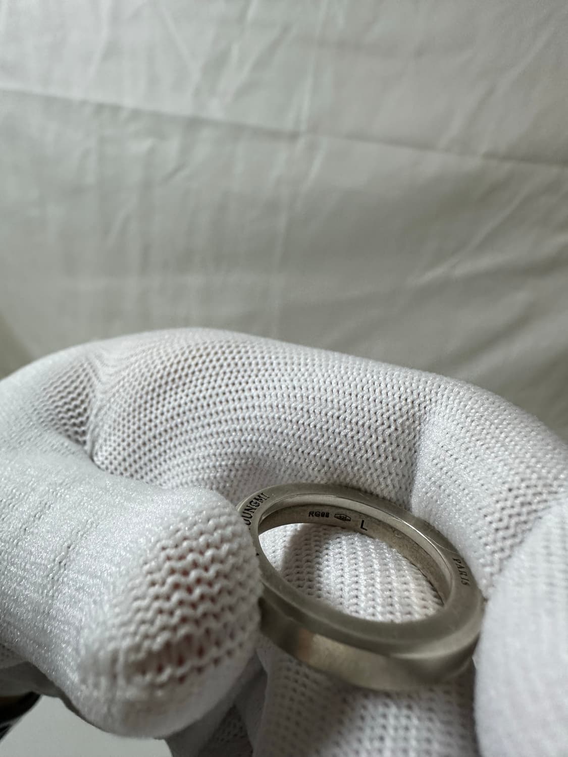 우영미 실버 커브 볼드링 (L/17.5호) 상품이미지5