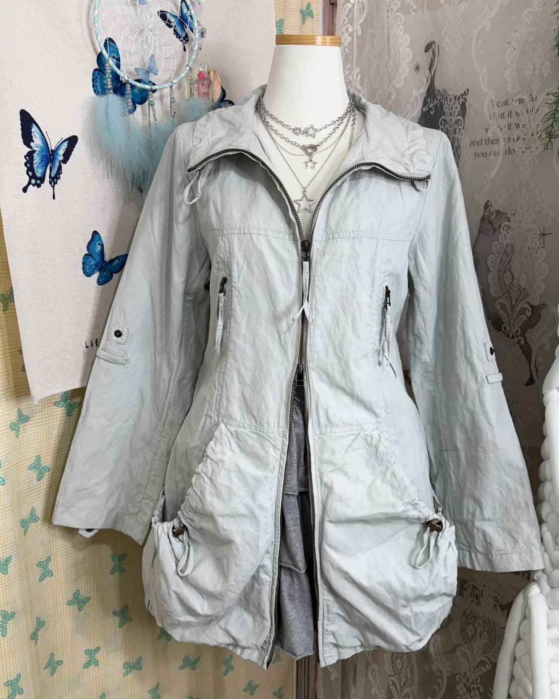 아이스 블루 투웨이 집업 자켓 상품이미지5