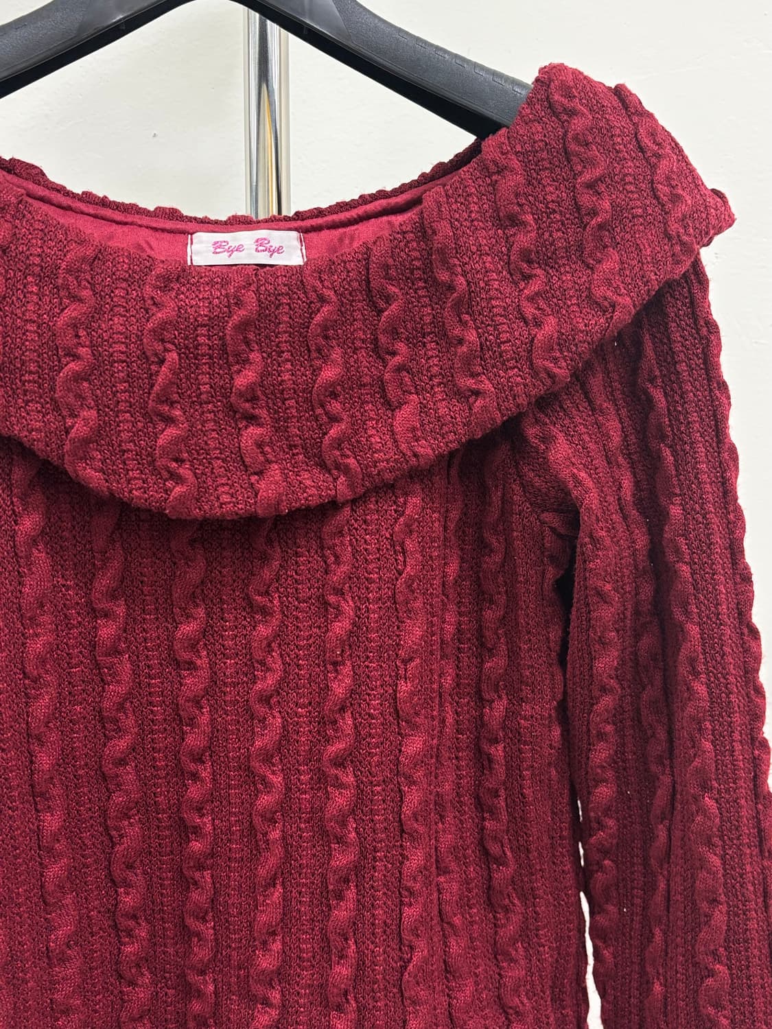 빈티지 버건디 오프숄더 상품이미지7