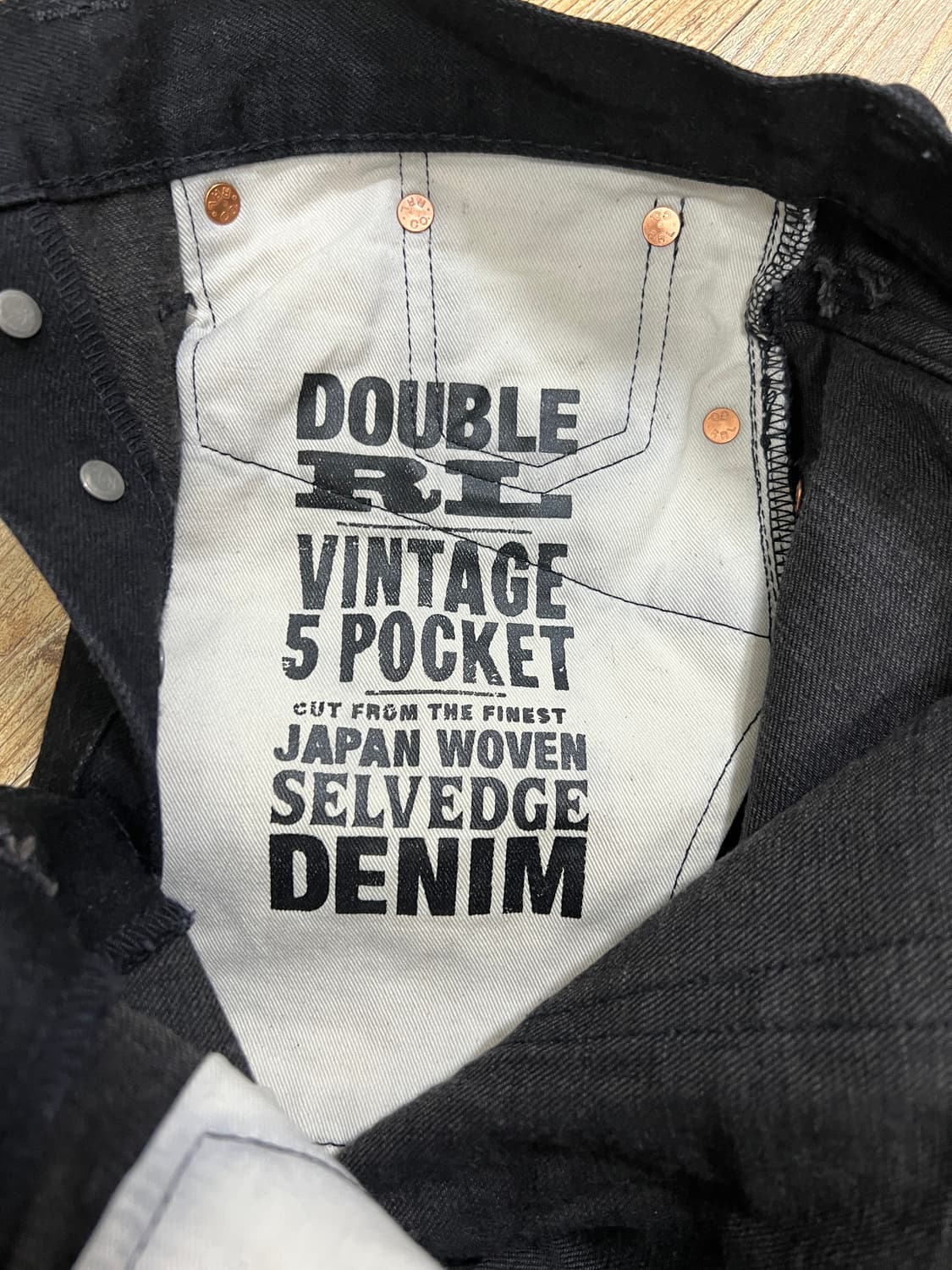택포38) RRL 더블알엘 빈티지파이브포켓 블랙온블랙 데님 30x30 상품이미지4