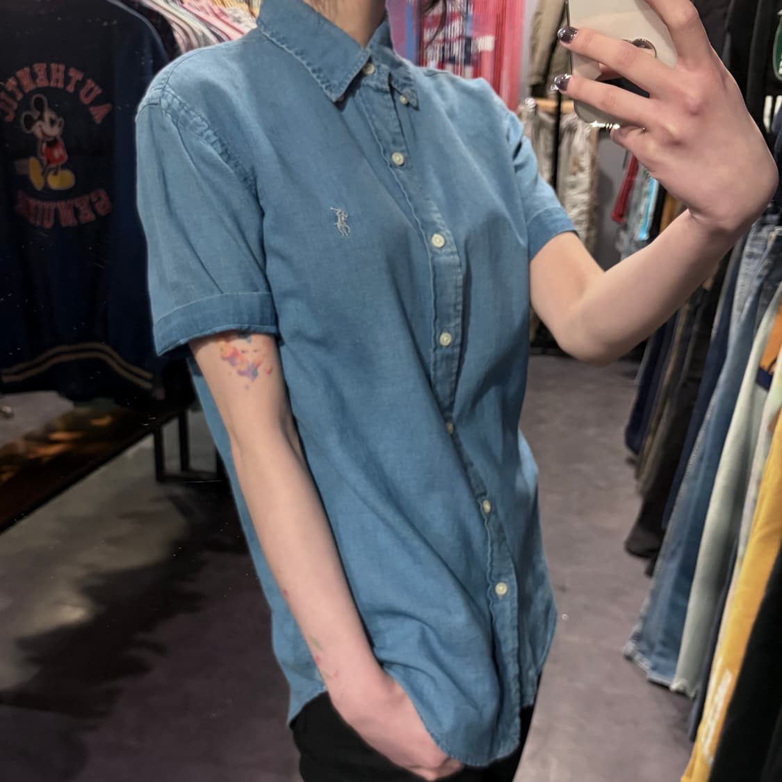 [IM] PoloRalphLauren 폴로 랄프로렌 반팔 셔츠 데님 블루 상품이미지6