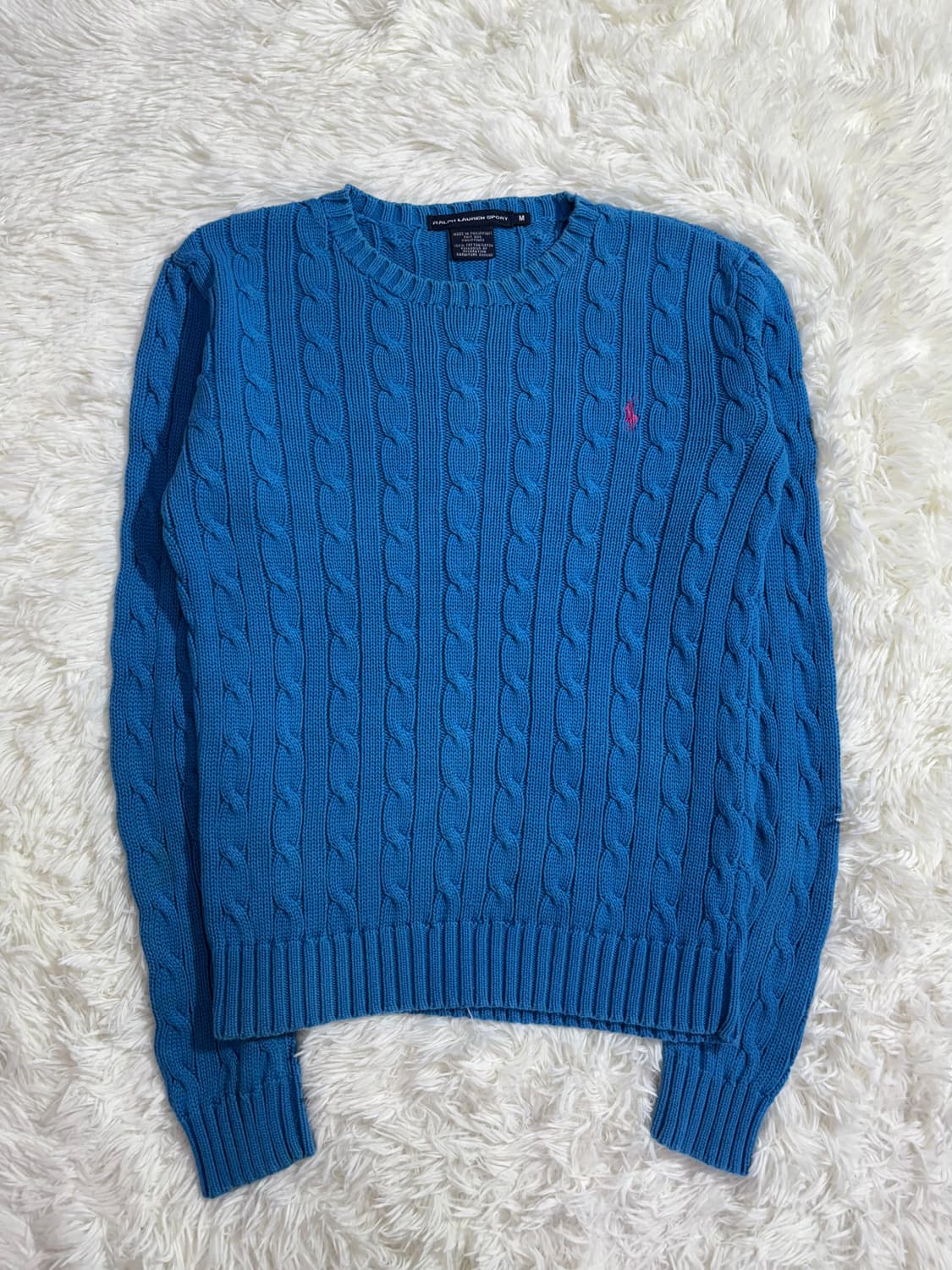 폴로 랄프로렌 블루 포니 꽈배기 니트  상품이미지3