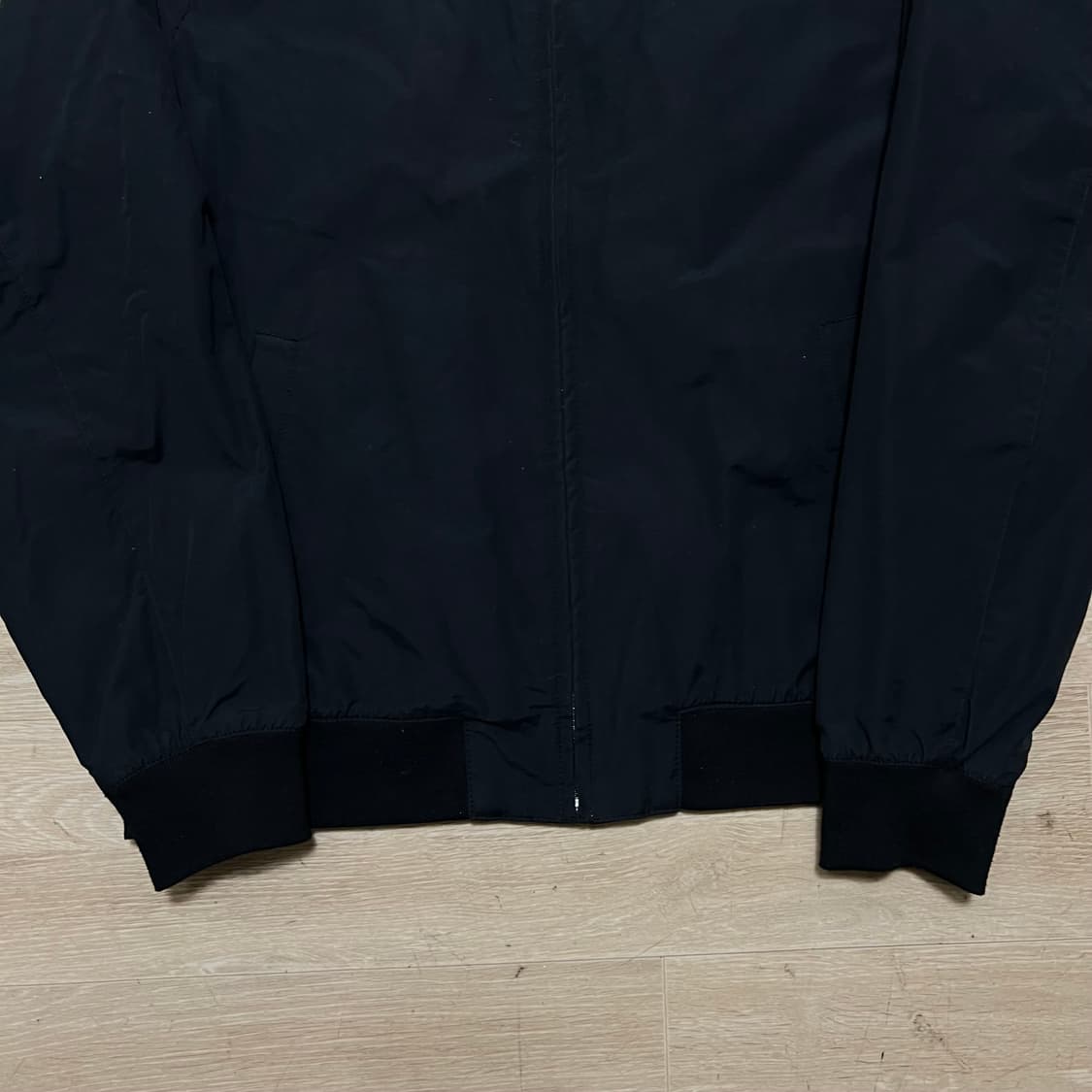 스파오 포 맨 남성 체크 안감 베이직 코튼 집업자켓 [블랙] XL/105 상품이미지3