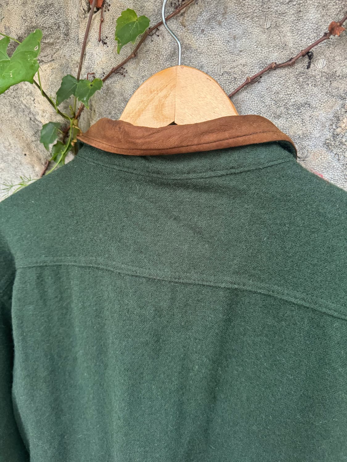 80s woolrich 가죽 카라 플란넬 셔츠 자켓 울리치 셔츠 상품이미지5