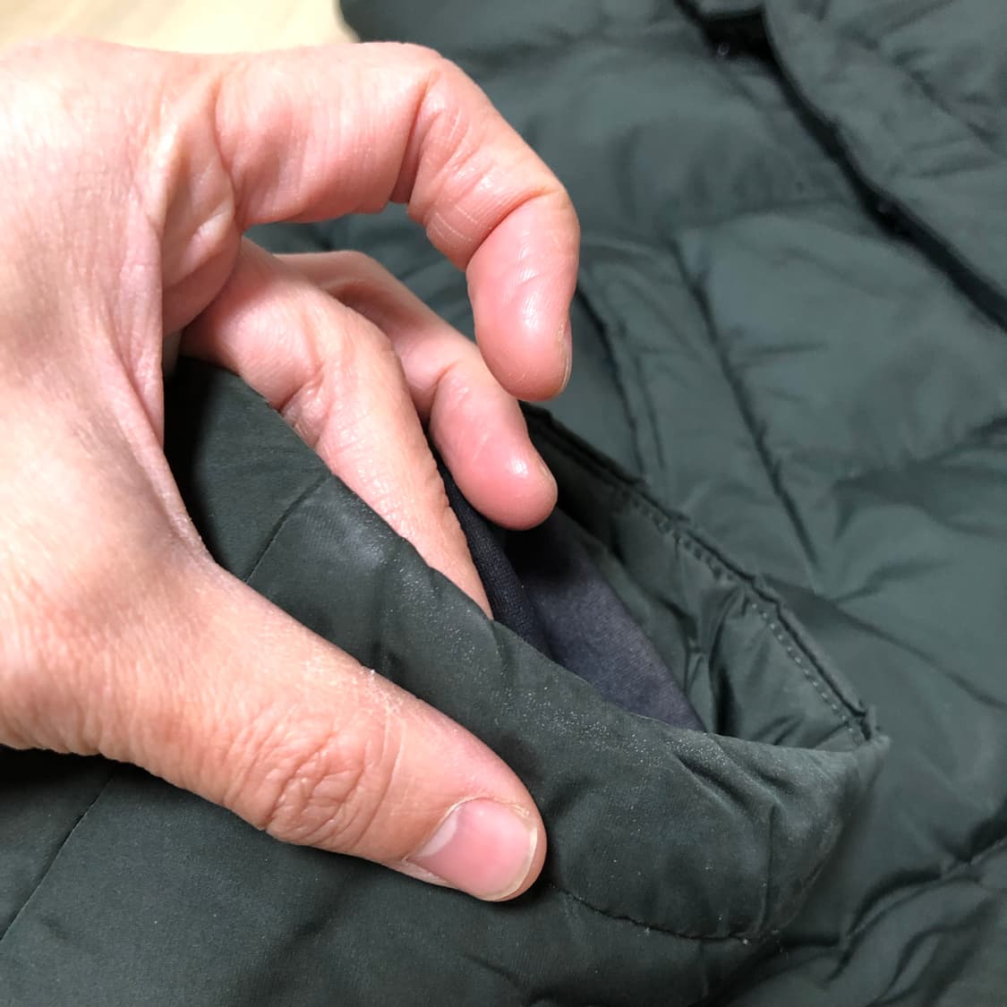 (100) 에디션 덕다운 캐주얼 퀼팅 사파리 패딩 점퍼 그린 상품이미지2