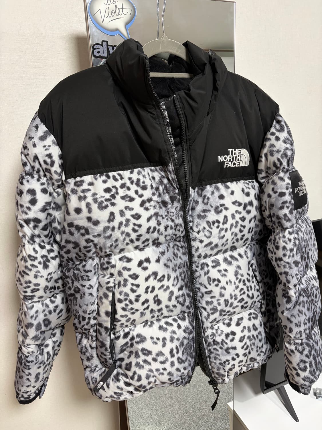 노스페이스 화이트 라벨눕시 프린트 실버 레오파드 상품이미지1