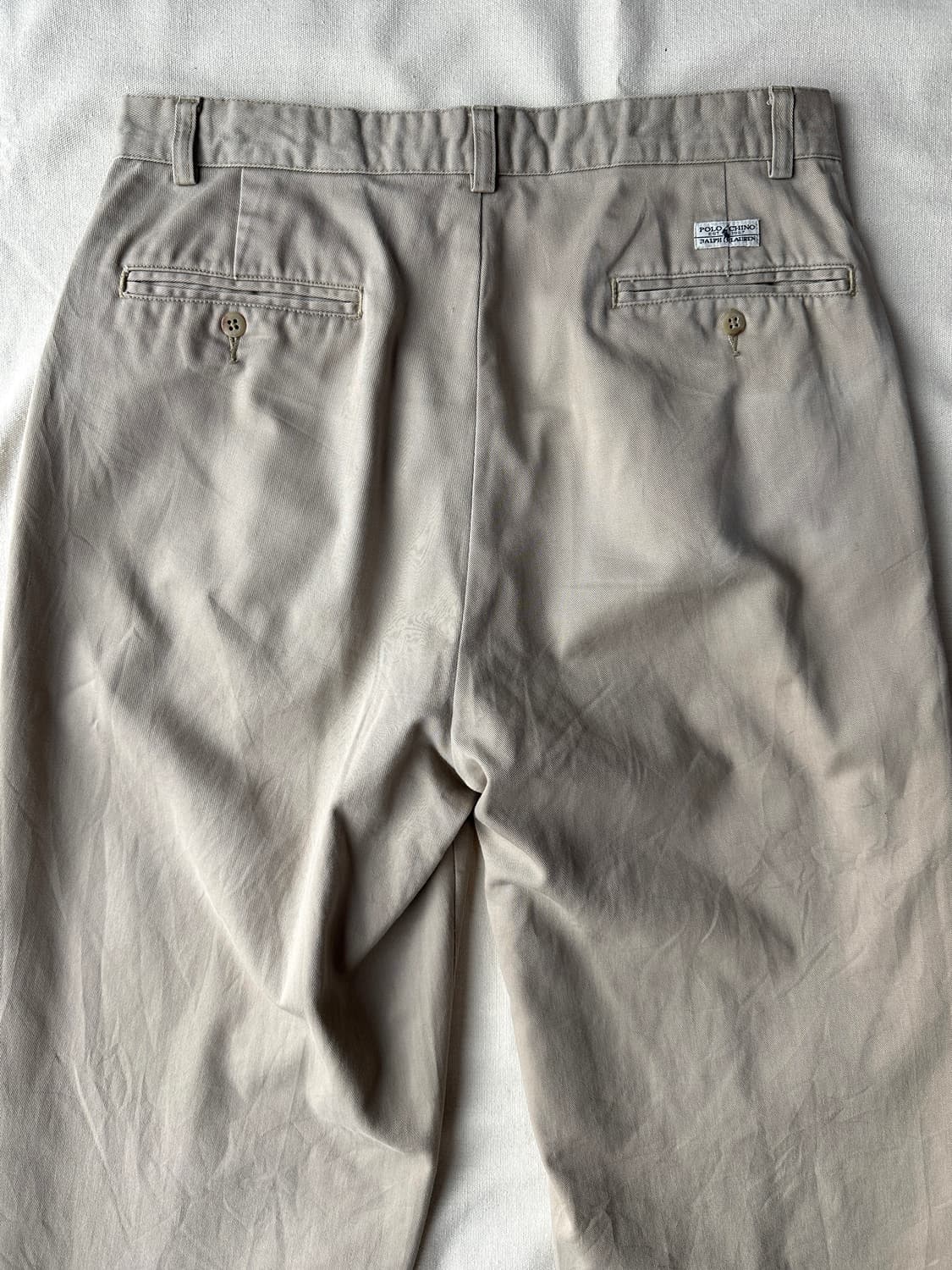 폴로 랄프로렌 90s 앤드류 투턱 치노 팬츠 베이지 32x30 상품이미지6