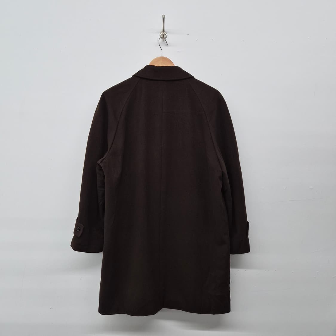 캐시미어 100% 브라운 롱 코트 남성 M 상품이미지4