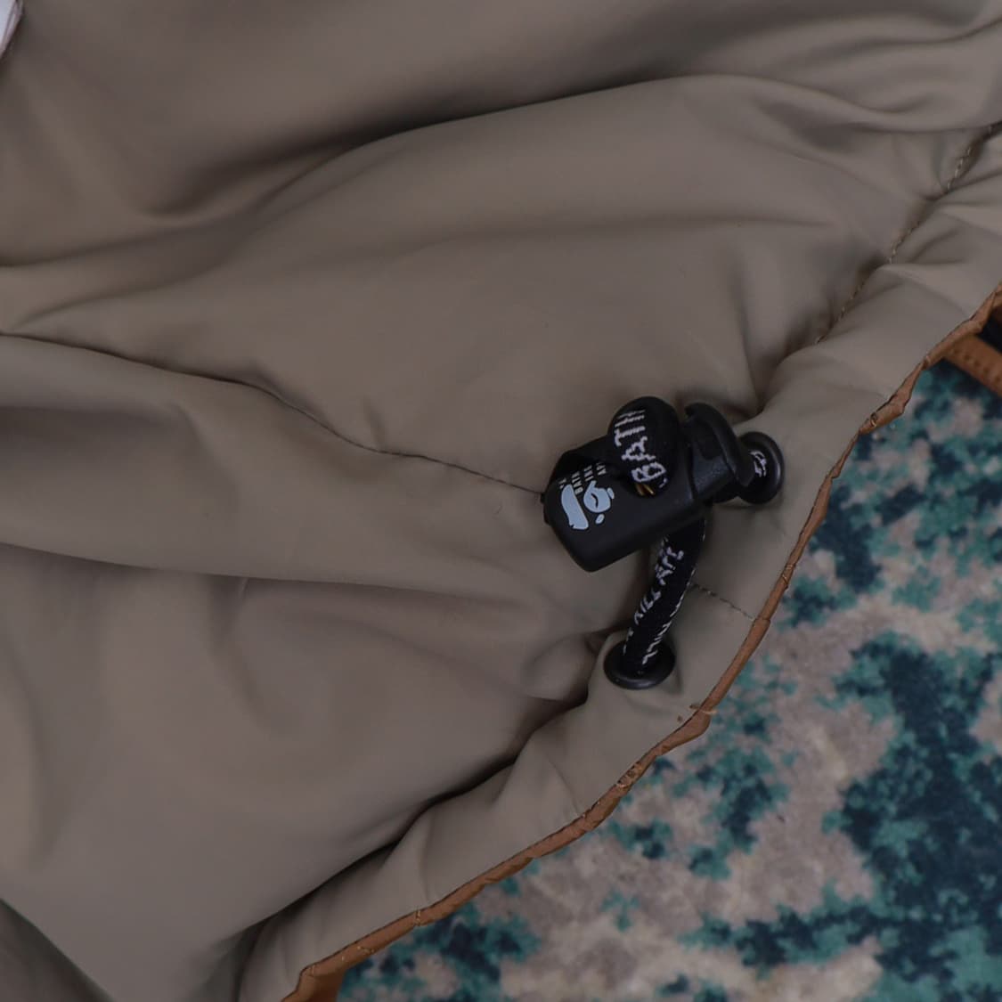 Bape 베이프 23FW 베이프스타 퀄팅 다운 후드 자켓 브라운 XL 상품이미지7