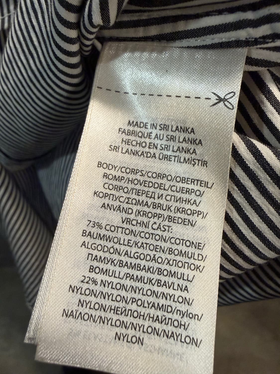 폴로 랄프로렌 POLO  슬림 스트레치 스트라이프 셔츠 블랙 2 상품이미지6