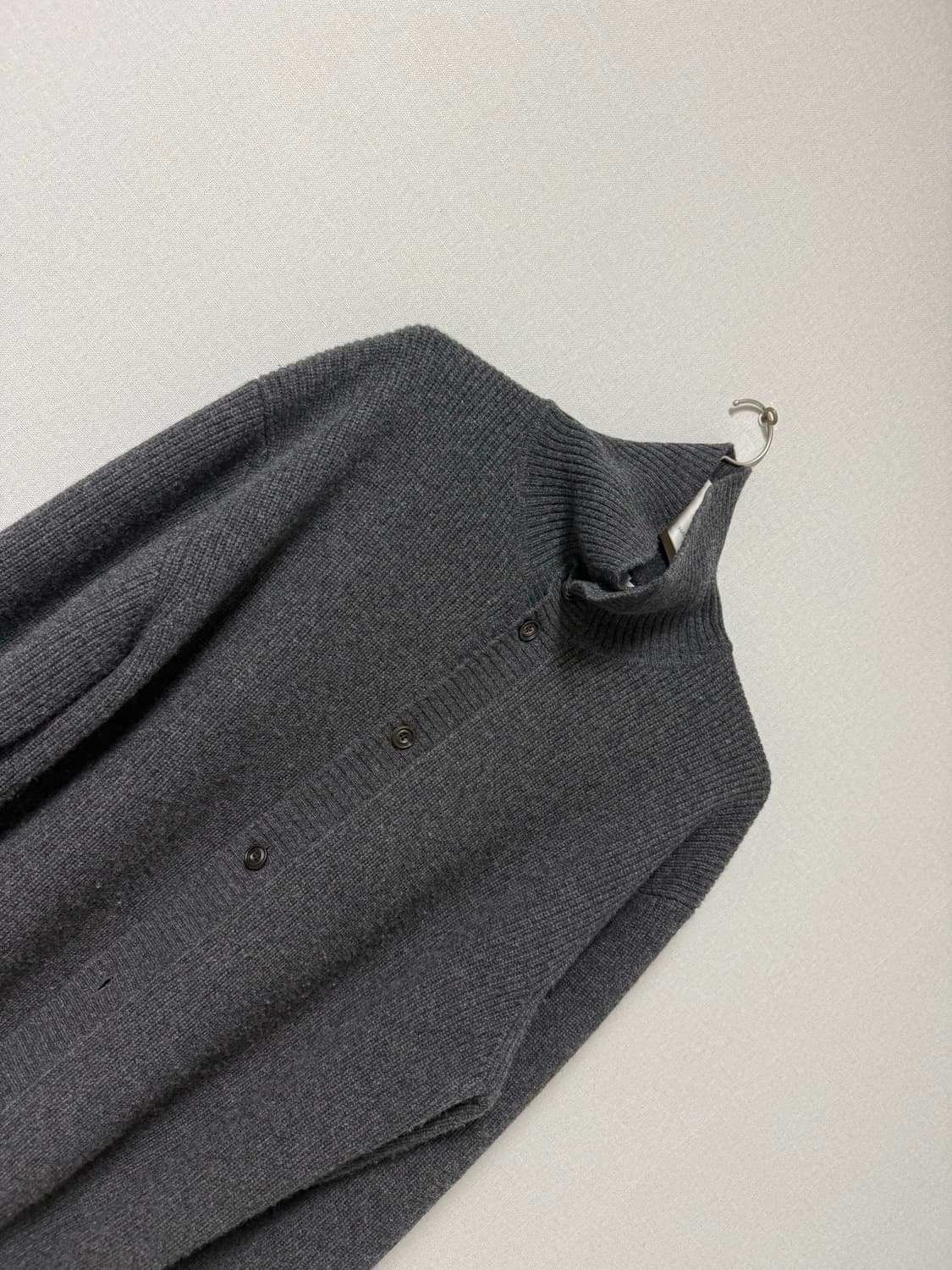 [XL] 유니온블루 크롭 스트럭처 가디건 차콜 상품이미지2