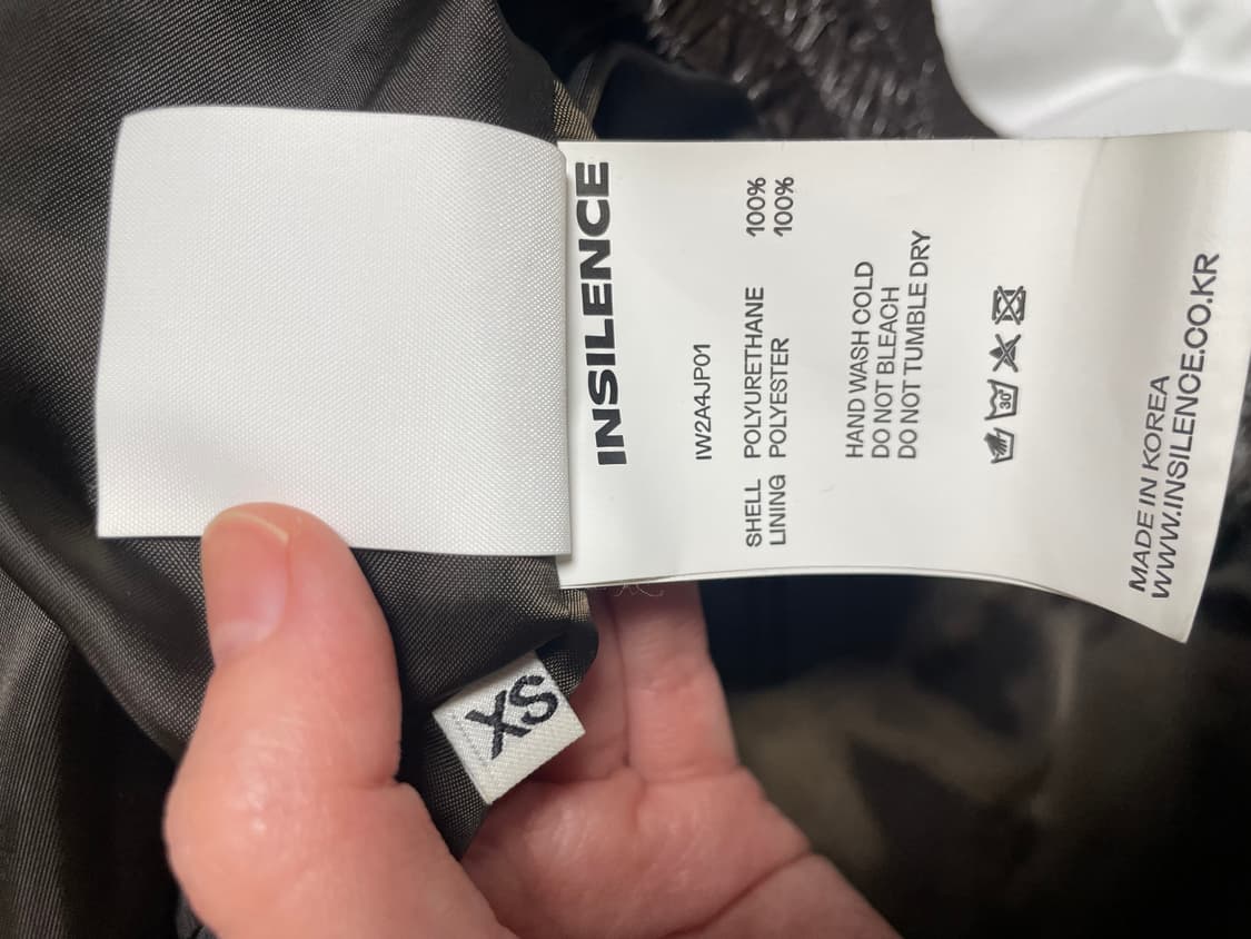 인사일런스 글로시 타이벡 블루종 자켓 브라운 xs 상품이미지3
