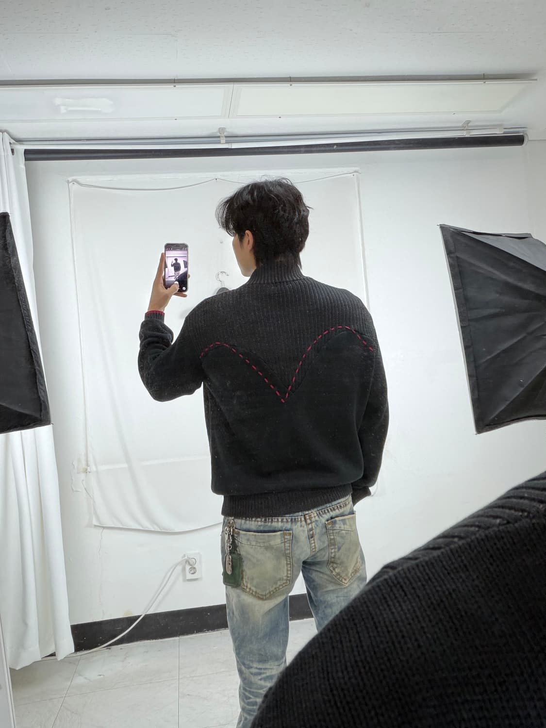 a8) 리바이스 빅로고 헤비니트집업 상품이미지8