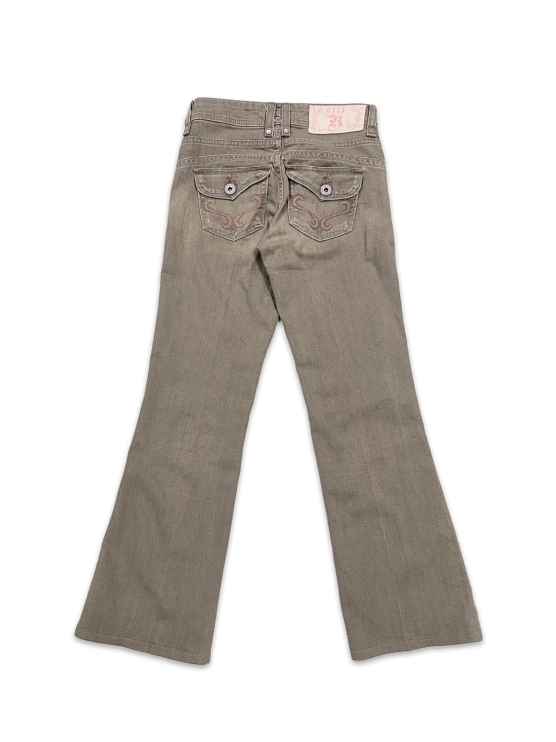빈티지 EDWIN 베이지핑크 로루라이즈 부츠컷 팬츠 상품이미지5