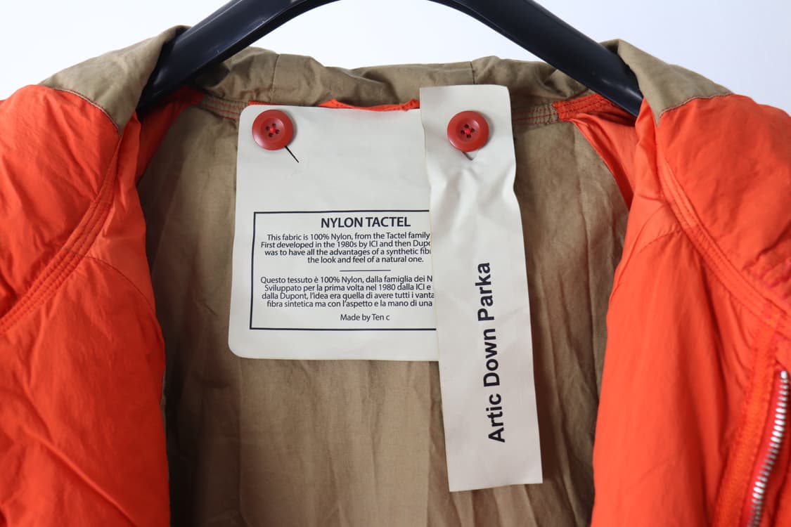 텐씨 아틱 후드 다운패딩 오렌지 48팝니다. 상품이미지5