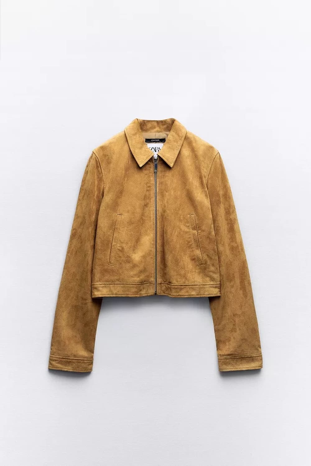 zara 자라 리얼레더 카멜 스웨이드 자켓 상품이미지1