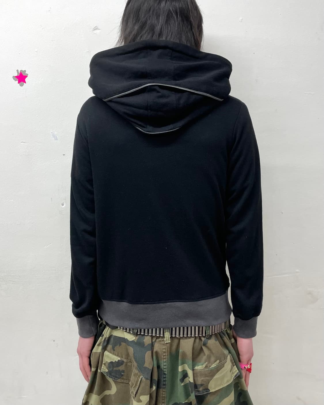 Big Hoodie Zipper Black Hoodie Zip-Up 상품이미지2