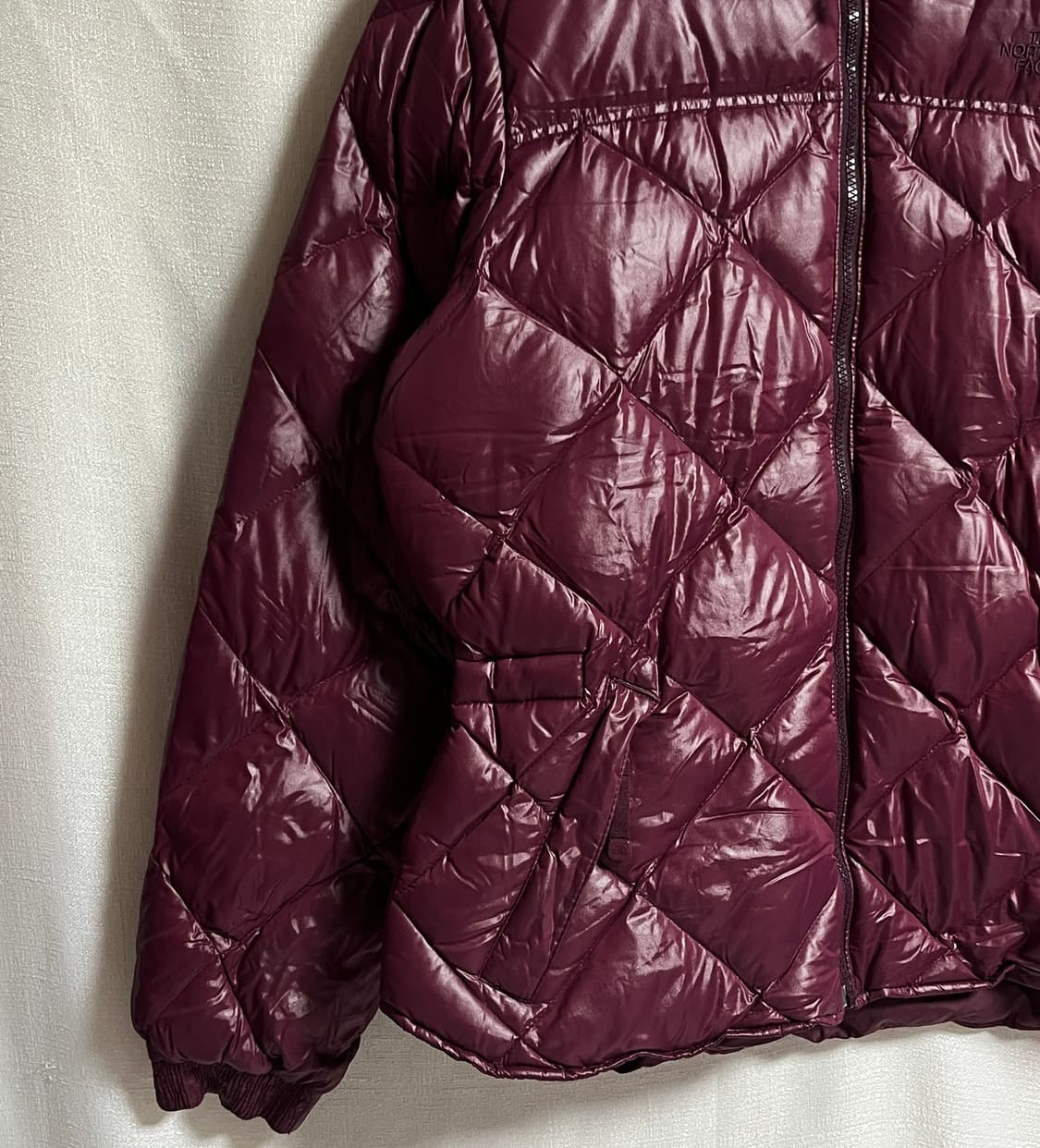 노스페이스 600 버건디 퍼플라벨 경량패딩 자켓 점퍼 L 상품이미지3