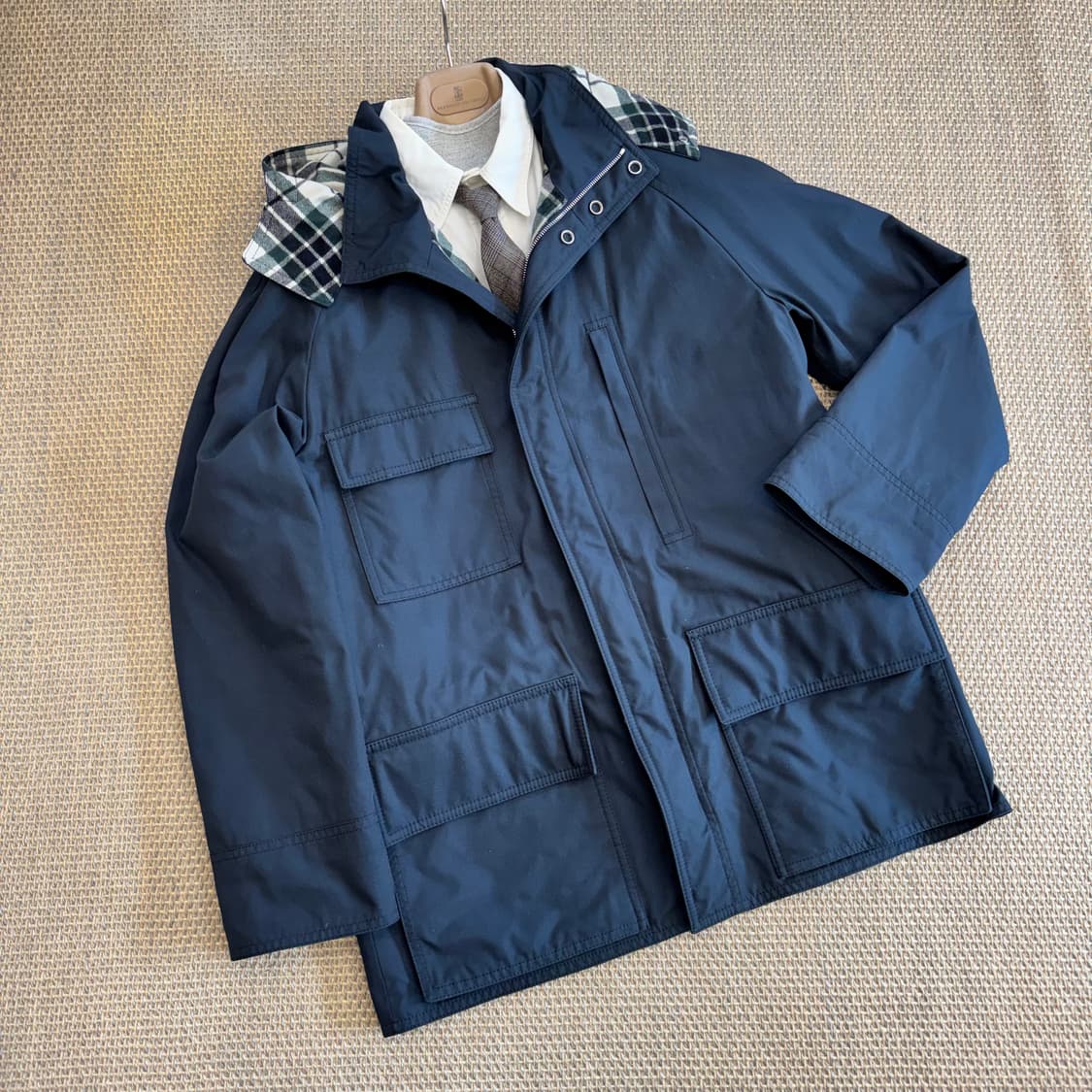 에르메스 최상급 케시미어 유틸리터리언 켄바스 필드 자켓 야상 코트 상품이미지2